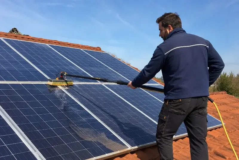 Nettoyage et entretien de panneaux solaires à Poyartin